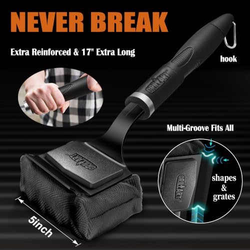 GRILLART SteamWizards Grill Brush Bristle Free Outdoor 17” No-Wire Cleaning - Image 5