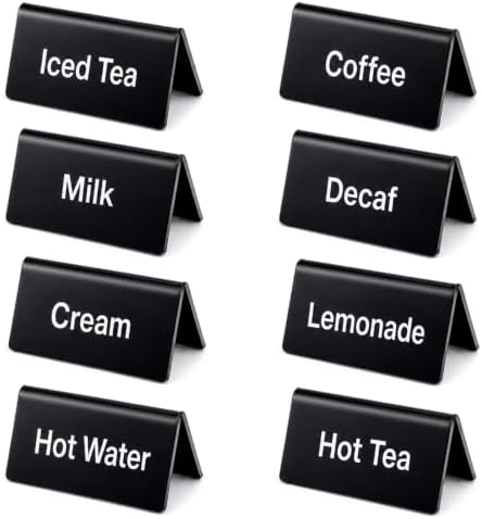 Novabright 8 Pcs Acrylic Coffee Tent Signs for Coffee Station by Unknown