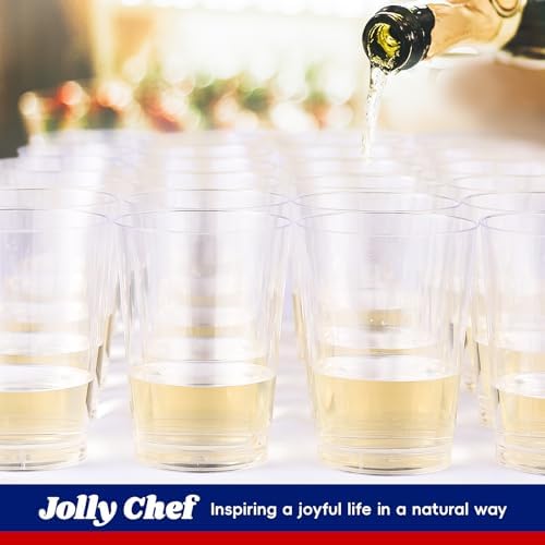 JOLLY CHEF 12 oz Clear Plastic Cups & 200 Disposable Bomber Cups - Image 6