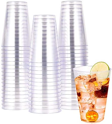 JOLLY CHEF 50 Pack 14 oz Clear Plastic Cups, Disposable Party Cups by JOLLYCHEF
