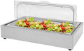 Ice Tray Chafing Dishes for Buffet Stainless Steel Ice Food Serving Display Clear Cold Food Server with Roll Lid Cooling Plate for Dishes Fruit Party by Unknown
