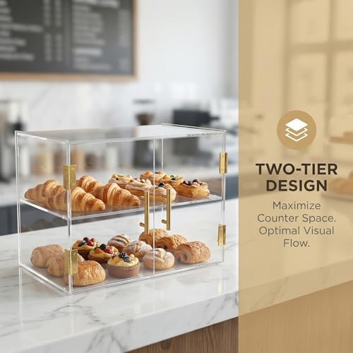2 Tiers Countertop Bakery Display Case - Image 3