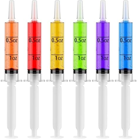 JOLLY CHEF 60 Pack Jelly Shot Syringes with Lid 1.5 oz Medium Container by JOLLYCHEF