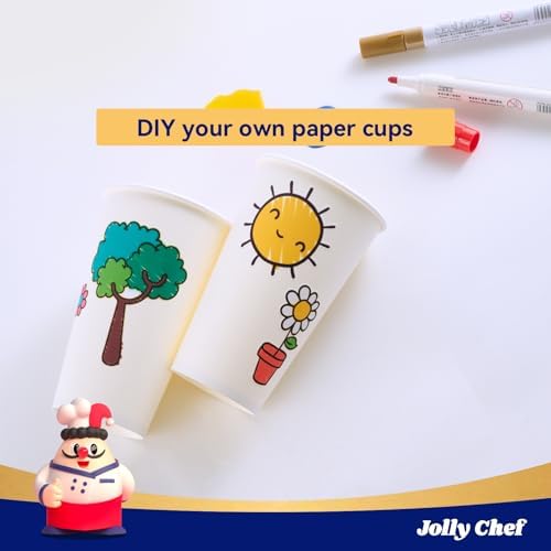 JOLLY CHEF 16 oz Disposable Coffee Cups 210 Pack - Image 4