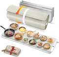 FYY Extra Long Warming Mat for Food with Heat Resistant Pad, Prevent Countertop Cracks, Keep Meal Warm, Rapid and Full Surface Heating, 6 Temp Settings, 6H Timer, Rollable Portable Food Warmer, Khaki by FYY
