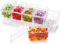 Lifewit Chilled Condiment Caddy with 5 Individual Lids, Ice Garnish Tray by Lifewit