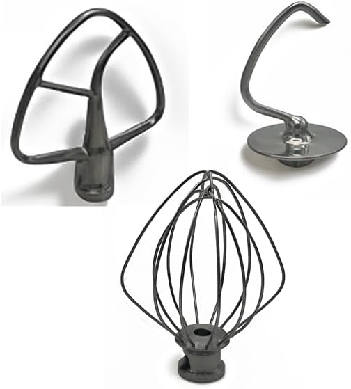 Stainless Steel 3 Piece Kit （KSM5TH3PSS ）Fits all 4.5 and 5 quart tilt-head KitchenAid Stand Mixers.