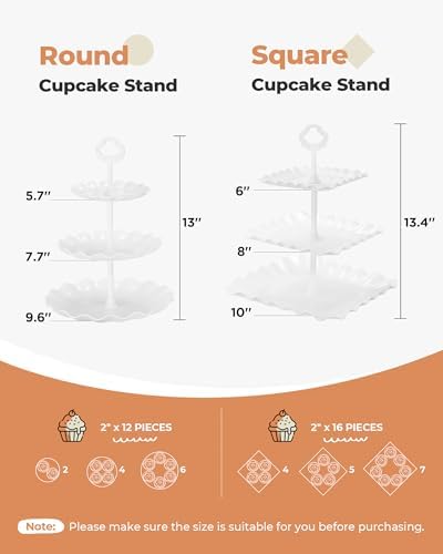 Kootek 10pcs Cupcake Stand Dessert Table Display Set Serving Tray for Party - Image 3