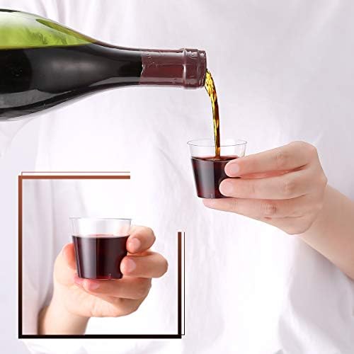 JOLLY CHEF 100 Pack 1 oz Disposable Plastic Shot Glasses, Mini Shot Cups - Image 4