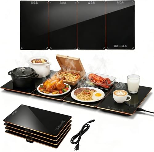 Electric Food Warming Tray, 4-in-1 Food Warmers for Parties Buffet by Gereat