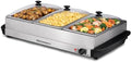 Elite Gourmet EWM-6171 Triple Buffet Server, 7.5 Qt, Stainless Steel by EliteGourmet