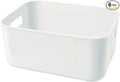 Set Of 6 Plastic Storage Bins,Versatile Kitchen Pantry Organization and Storage,for Plastic Storage Container Under Bed,Under Sink Bathroom Organizer (White, 6 Pack Small