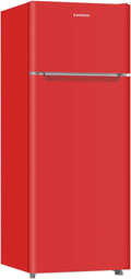 BANGSON 7.7 Cu.Ft Refrigerator with Freezer, Apartment Size Fridge with Top Freezer, Large Capacity, Energy Saving, Adjustable Thermostat, Low Noise, Red