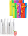 JOLLY CHEF 600 Pack 9 oz Clear Plastic Cups &100PCS Plastic Disposable Straws by JOLLYCHEF