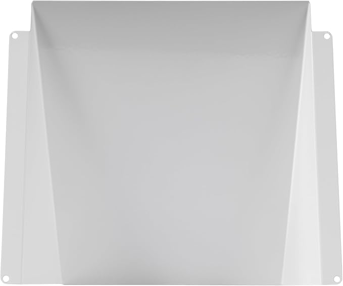 8" x 8" White Galvanized Steel Vent Cover - Duct Exhaust/Inlet Rain Deflector - Weatherproof Guard for Open Ventilation Systems - Indoor/Outdoor Vent Hood - Air Vent Grille Protection Roof