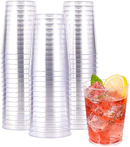 JOLLY CHEF 50 Pack 10 oz Clear Plastic Cups, Disposable Party Cups by JOLLYCHEF