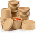 JOLLY CHEF 12 oz Disposable Paper Soup Containers with Lids 50 Pack by JOLLYCHEF