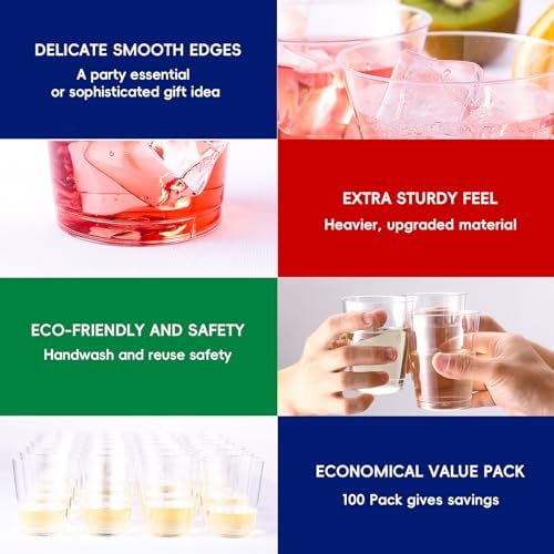 JOLLY CHEF 12 oz Clear Plastic Cups & 200 Disposable Bomber Cups - Image 2