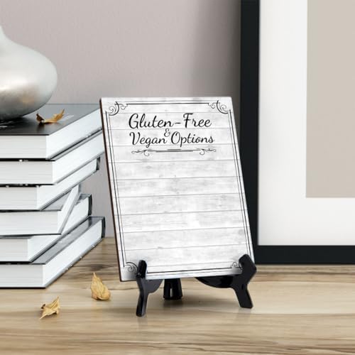 Gluten-Free & Vegan Options 6x8 Dry Wipe Table Sign Easy Installation | Restaurant & Bar | Perfect To Clearly Direct Customers & Advertise Specials | No Pen Included - Image 3