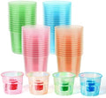 60 Disposable Bomber Cups, 4oz Plastic Shot Glasses, Assorted Colors by JOLLYCHEF