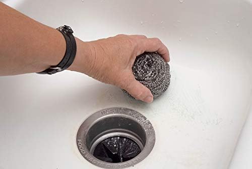 Stainless Steel Sponges Scourer Set with Handle 40 gram - Pack of 12 - Large Stainless Steel Scrubbers - Metal Scouring Pads - Stainless Steel Pot, Pan, Cast Iron Cleaner