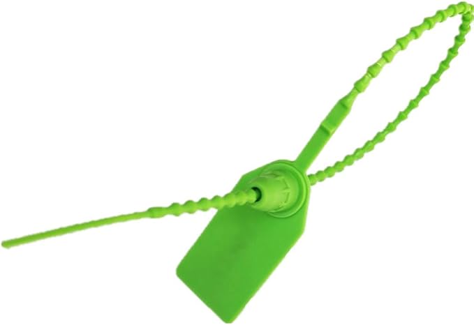 250mm Pull-Tite Security Seal Plastic Seals Signage Numbered Green (Package of 100) (Green)