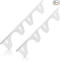 Stainless Steel Stove Counter Gap Cover (2 Pack, White), Stove Gap Guard, Stove Gap Filler for Kitchen, Range Trim Kit, Heat Resistant with Easy Clean, Adjustable Length 13.8” to 27.5”