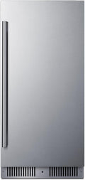 Summit 15” Refrigerator, 1.8 cu.ft. Capacity, Built-in Refrigerator Undercounter, Shallow 18” Depth, Stainless Steel- SDHR1534