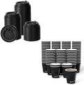 JOLLY CHEF 12 oz Paper Coffee Cups 120 Pack and 300 Pack Coffee Cup Lids by JOLLYCHEF