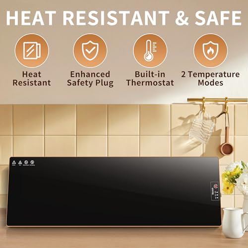 Electric Warming Tray,Extralong 47"x12",Tempered Glass Warming Mat for Food - Image 6