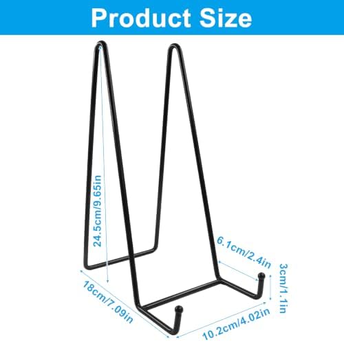10 Inch Black Plate Stands, Metal Display Stand, 2 Pcs - Image 3