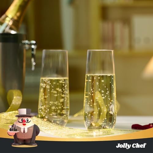 JOLLY CHEF 36 Pack Stemless Plastic Champagne Flutes 9 oz - Image 5