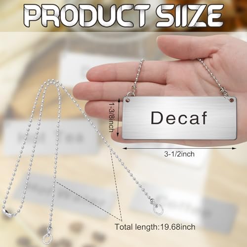Hicarer 5 Pcs Stainless Steel Chain Signs 3-1/2 x 1-3/8 - Image 2