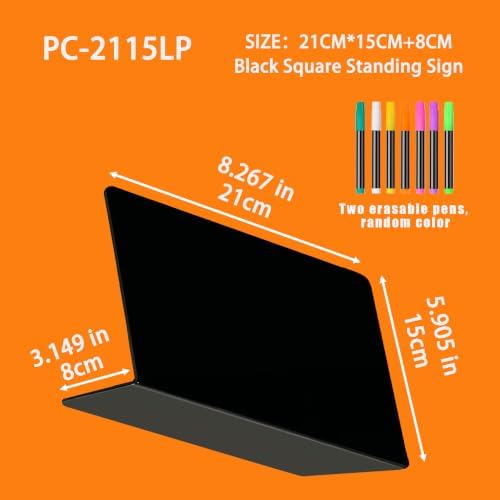 5PCS 21CM*15CM Handy Cap Holder for Pricing Tags, Basket Tags- Erasable & Write-OnClothing Display Stand, Catering Supplies - Chalkboard Labels, Place Cards, Food Markers for Party Buffet - Image 2