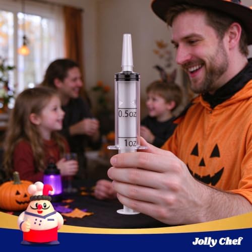 JOLLY CHEF 500 Pack 1.5 oz Jello Shot Syringes with Caps, Plastic Syringes - Image 4