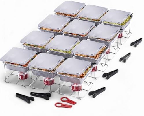 Alpha Living 12-Pack Disposable Chafing Dish Buffet Set with Fuel Cans by AlphaLiving