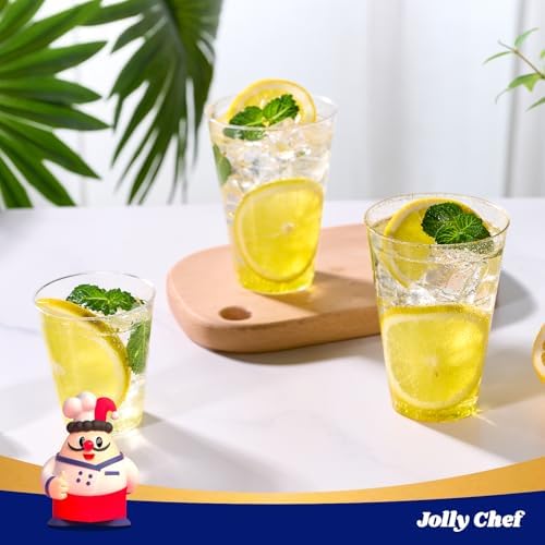 JOLLY CHEF 200 Pack 14 oz Gold Glitter Plastic Cups, Disposable Party Cups - Image 7