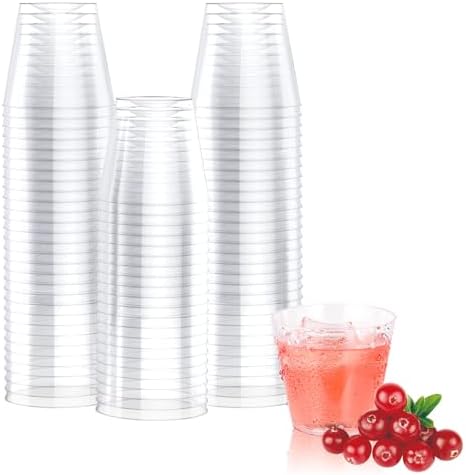 JOLLY CHEF 100 Pack 1 oz Disposable Plastic Shot Glasses, Mini Shot Cups by JOLLYCHEF