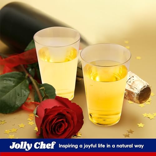 JOLLY CHEF 100 Pack 16 oz Disposable Clear Plastic Cups, Drinking Cups - Image 5