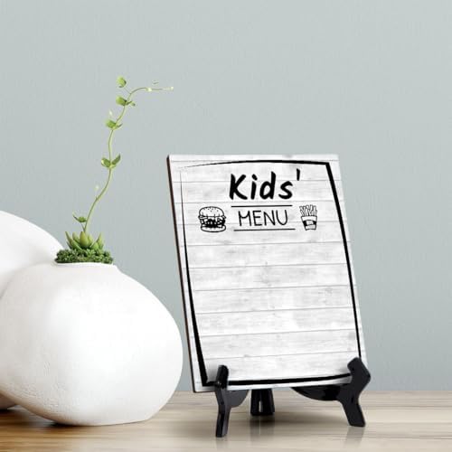 Kids' Menu 6x8 Dry Wipe Table Sign Easy Installation | Restaurant & Bar | Perfect To Clearly Direct Customers & Advertise Specials | No Pen Included - Image 2