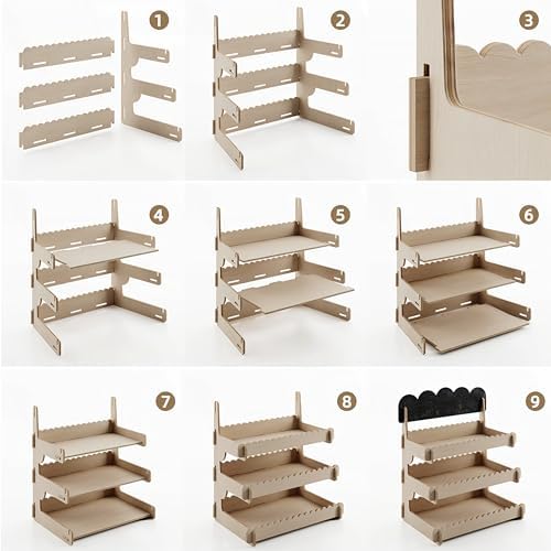 Cookie Display Stand for Vendors - Snack Organizer Countertop with Chalkboard, Tool-Free Easy Assembly, Natural Finish, Perfect for Bakeries, Markets, Events & Small Shops - Image 7