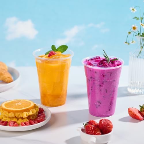 JOLLY CHEF 390 Pack 16 oz Clear Plastic Cups & 100PCS Plastic Disposable Straws - Image 7