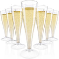 JOLLY CHEF 4.5 oz Plastic Champagne Flutes Disposable Clear 100 Pack by JOLLYCHEF