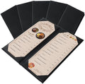 Menu Covers 4.25 x 11", 5 Pack 2 View Leather Restaurant Menu Holders by FL
