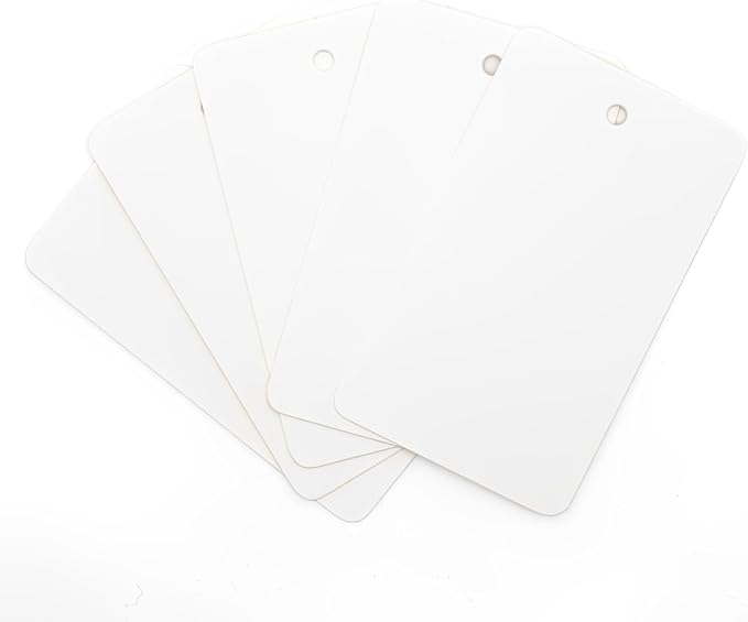 3000 PCS White Blank Merchandise Tags, 1.77 x 2.95 Inches Paper Gift Tags with Hole, Writable Unstrung Hang Tags for Pricing, Labeling, Retail Store, Clothing, Craft Projects, and Party Decorations