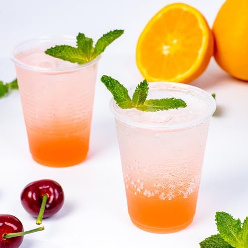 JOLLY CHEF 9 oz Clear Plastic Cups, 300 Pack Cold Party Disposable Glasses - Image 5