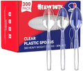 JOLLY CHEF Plastic Teaspoons 300 Count 6.54 Inch Clear Disposable Spoons by JOLLYCHEF