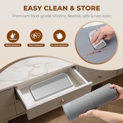Homelove Warming Mat for Food - 7 Temps, 8H Timer, for Buffets Party Grey - Image 6