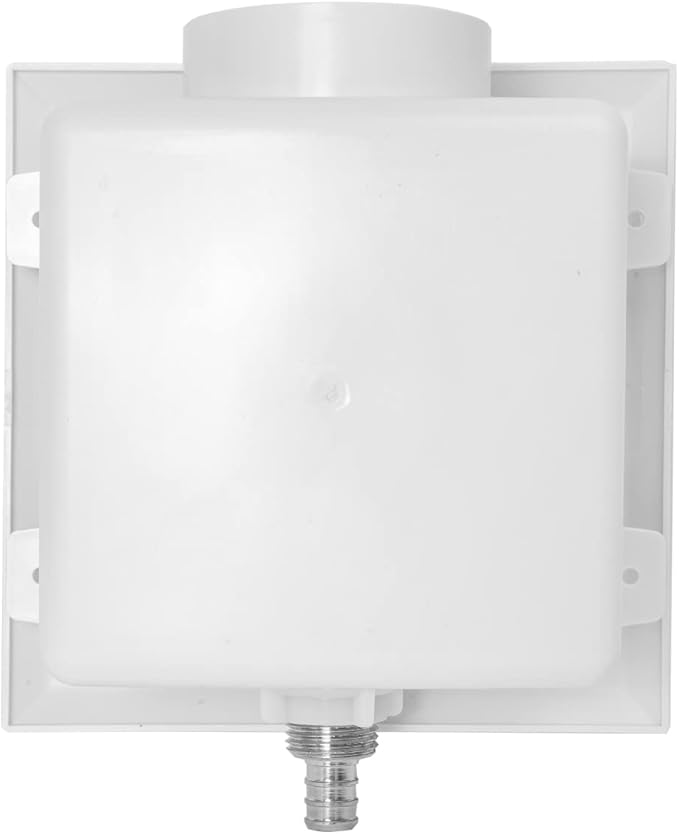 EFIELD Pex Pre-assembled Dishwasher Outlet Box, 1/2-Inch Barb Crimp Pex F1807 Inlet with Installed 1/4-Turn Stop Angle Valve, Copper Water Hammer Arrestor, Chrome Plated,(DW010)