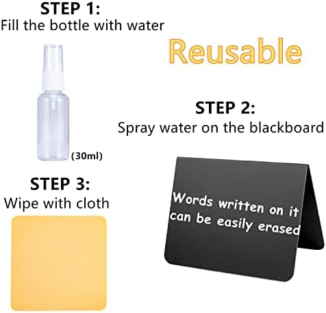 20PCS Mini Chalkboard Signs for Food, Reusable and Reserved Table Signs, Food Labels for Party Buffet, Easy to Write and Wipe Out, Catering Supplies Buffet Display, Place Cards - Image 2